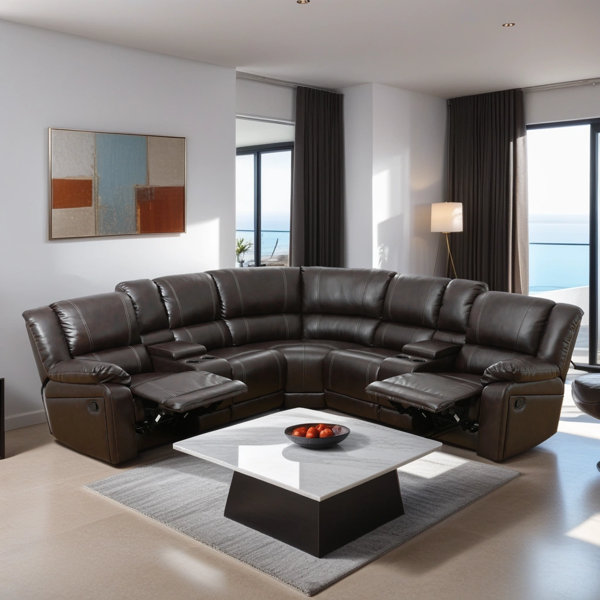 Ivy Bronx 3 Piece Vegan Leather Manual Reclining Living Room